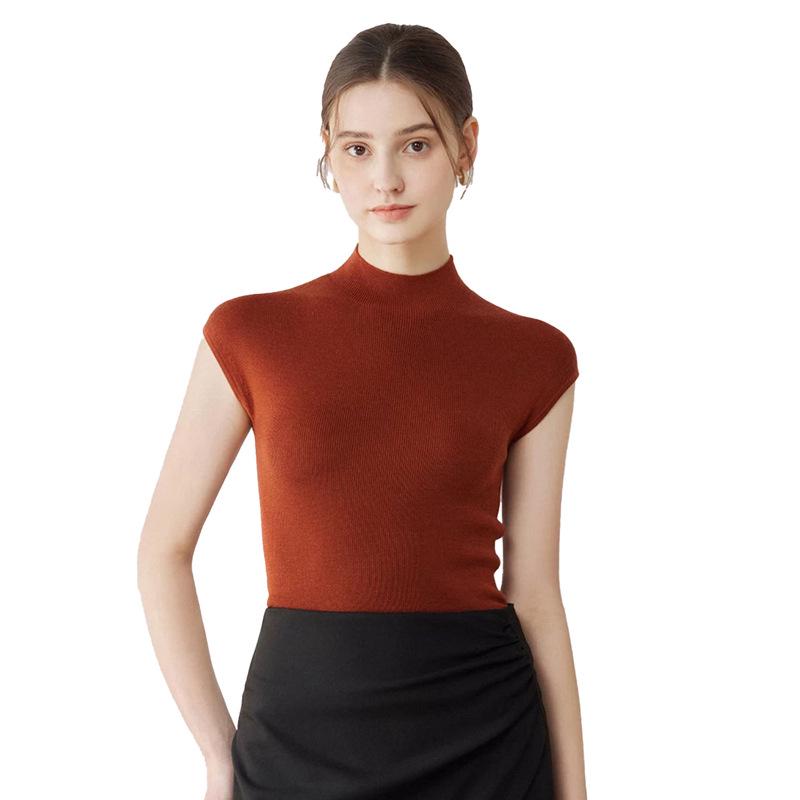 Le Ka Sha Women's High Neck Wool Knit Slimming Base Layer