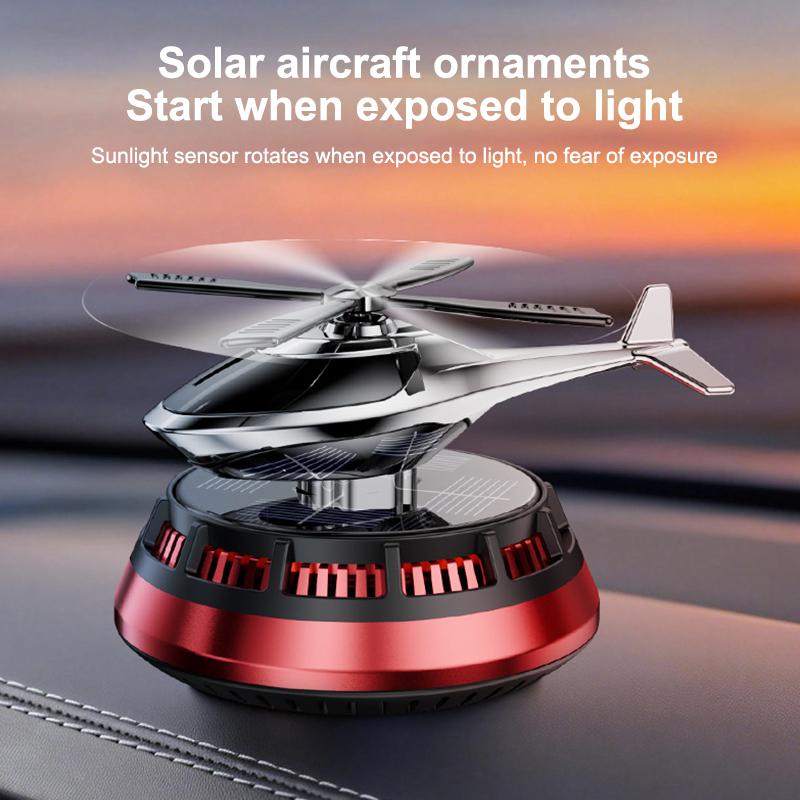 Parfum Hélicoptère Désodorisant Voiture Solaire 1PC Décor Unique Tableau de Bord Intérieur Pour Véhicules Berlines SUV