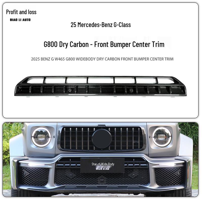 25-26 Mercedes G-Class W465 Carbon Front Bumper Trim Upgrade