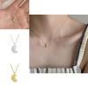 Stylish Croissant Pendant Necklace For Women And Men In Elegant Gold And Silver Options