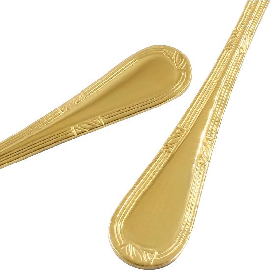 2 Pcs Stainless Steel Sauce Ladle with Pouring Spout, Long Handle Soup Ladle Gravy Ladle Sauce Drizzle Spoon Soup Spoon(Gold)