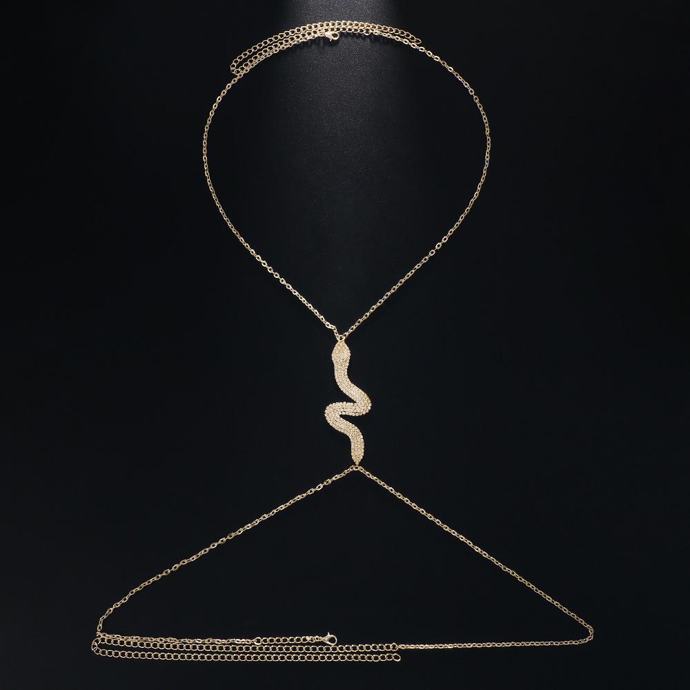 Sexy Rhinestone Chains Chest Chain Harness Waist Chain Breast Belly Body Jewelry Necklace For Women Party Clothing Accessories