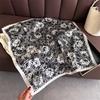 New Summer Sunscreen Print 70cm Square Beach Satin Scarf Casual Elegant Thin Breathable Neck Women Head Wrap Hair Scarves