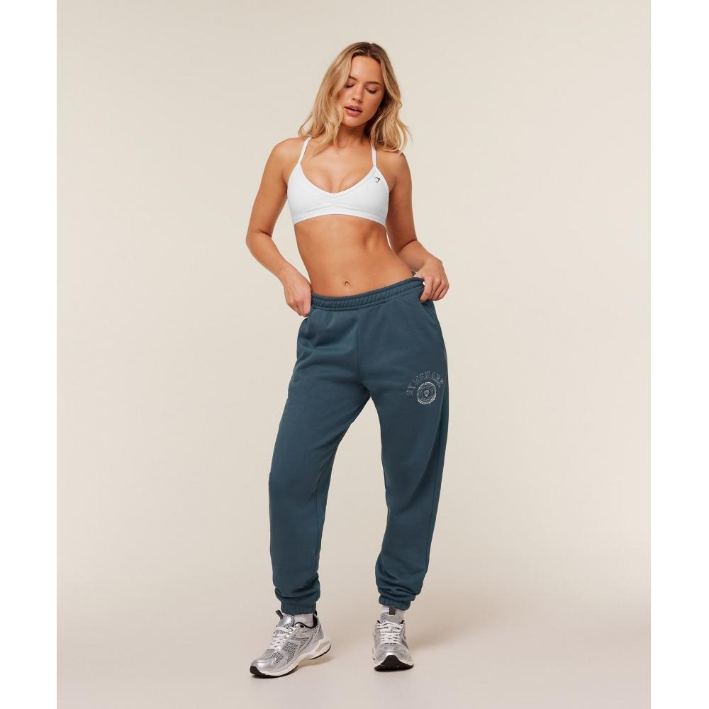 Gymshark Worn Crest Graphic Jogger Gs Stealth Blue B6b4w Ud6s