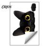 Black Cat Room Decoration Cute Light Switch Decal, Cartoon Peeking Sticker, Peel Funny Pet Pattern Wall Clings And Stick Sticker for Nursery