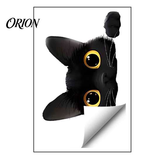 Black Cat Room Decoration Cute Light Switch Decal, Cartoon Peeking Sticker, Peel Funny Pet Pattern Wall Clings And Stick Sticker for Nursery