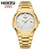 NIBOSI Luxury Man Wristwatch Waterproof Luminous Chronograph Watch for Men Stainless Steel Men's Quartz Watches