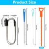 5-Pack Drain Unblocker Tools - Hair Clog Remover for Shower, Sink & Bathroom