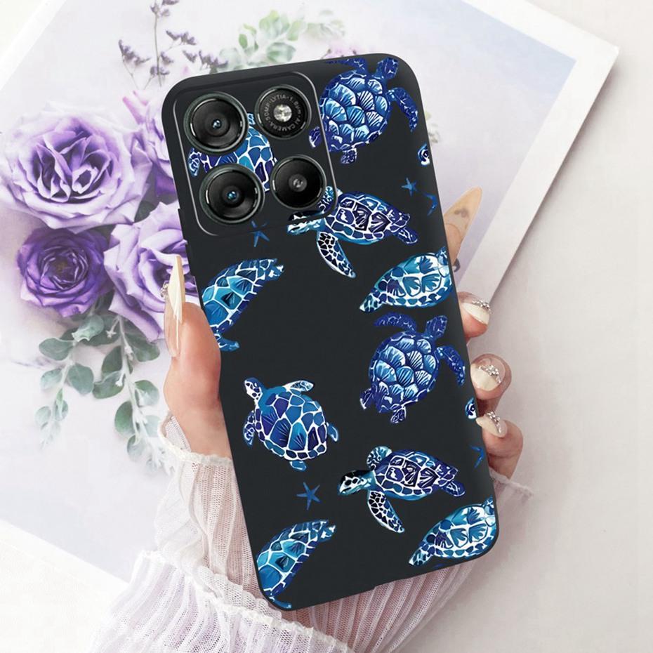 Modne etui na telefon z literami dla Motorola Moto G77 G67 Tylna osłona dla MOTO G67 G77 5G Miękkie czarne silikonowe etui