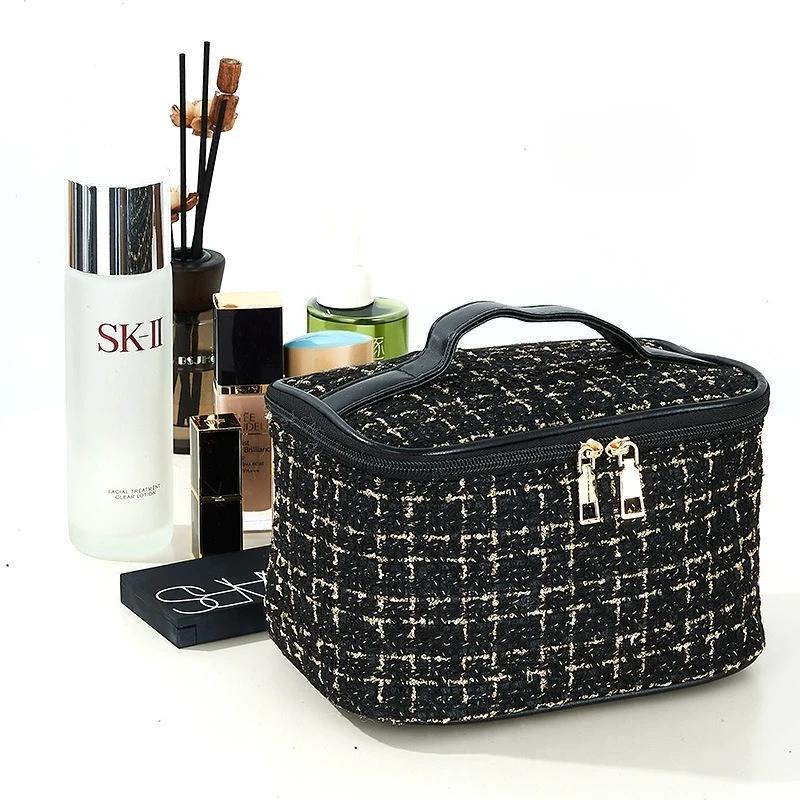 Korean-style Large-Capacity Instagram-inspired New style Ladies  Cosmetic Bag, Handheld Toiletry Organiser чёрный