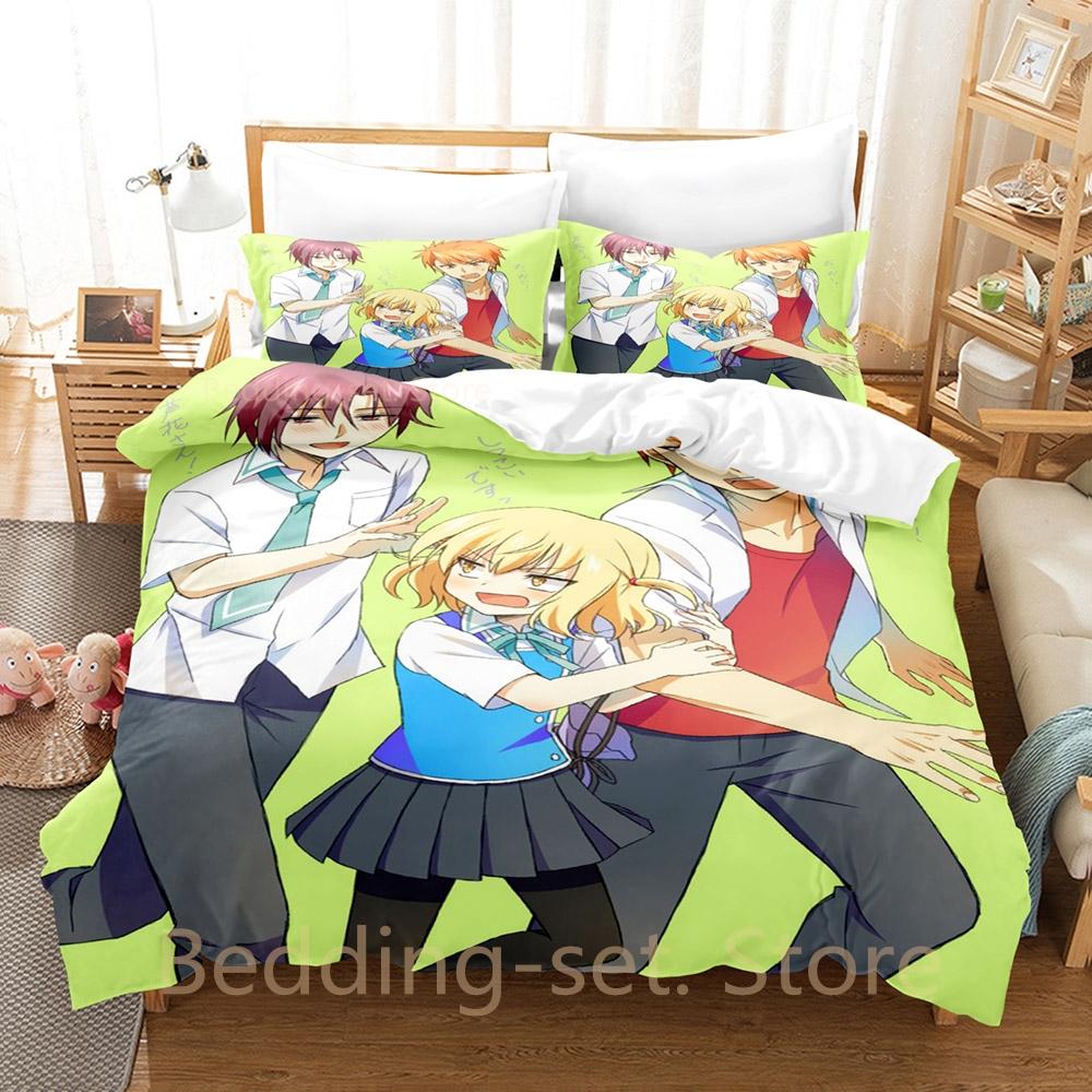 3d Print Anime D-Frag! Bedding Set Duvet Cover Comforter Bed Set Quilt Cover Pillowcase King Queen Twin Size Boys Girls Adult