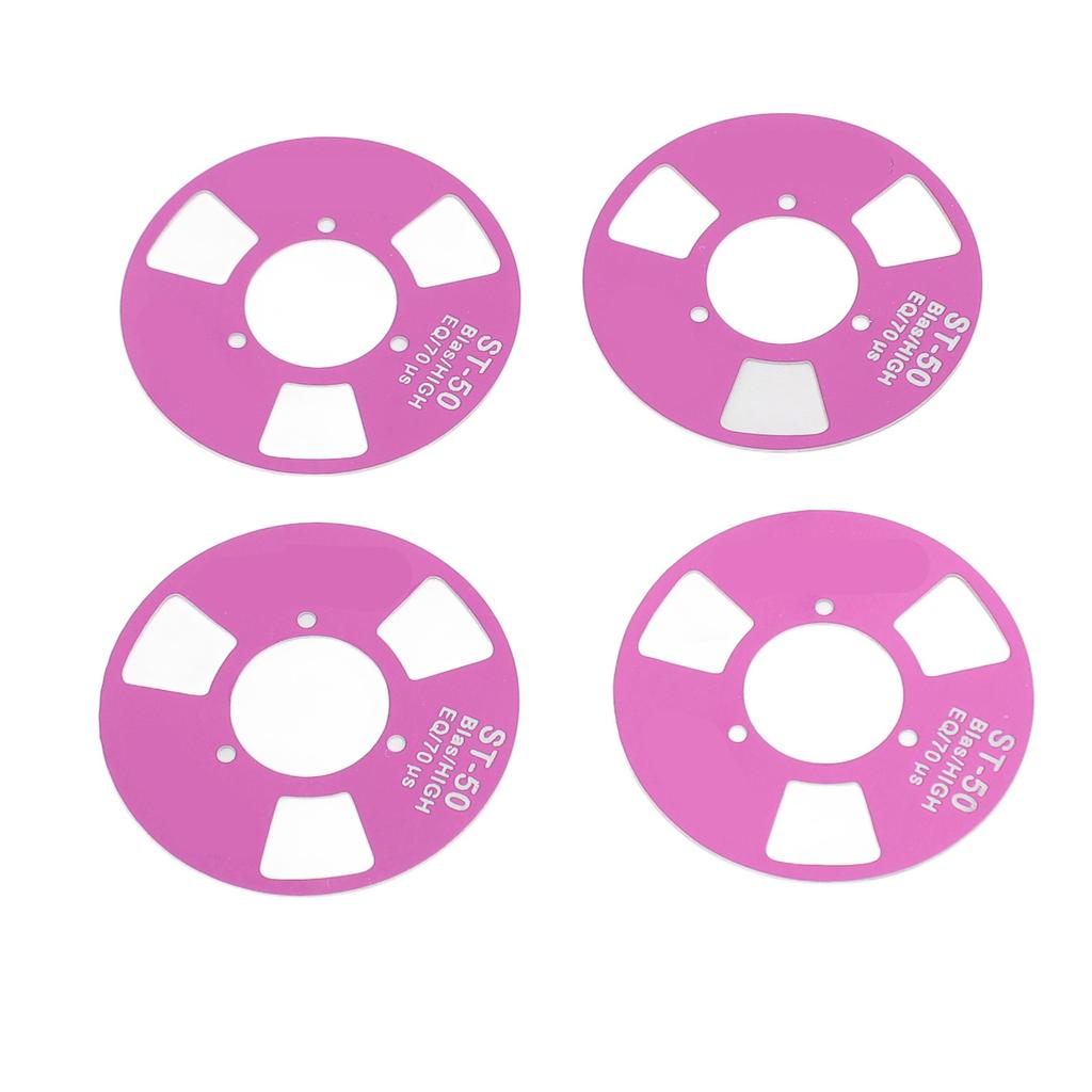 DIY Reel To Reel Cassette Retro Blank Metal Reel Cassette Tape with 4 Reels 2 Wheel for Music