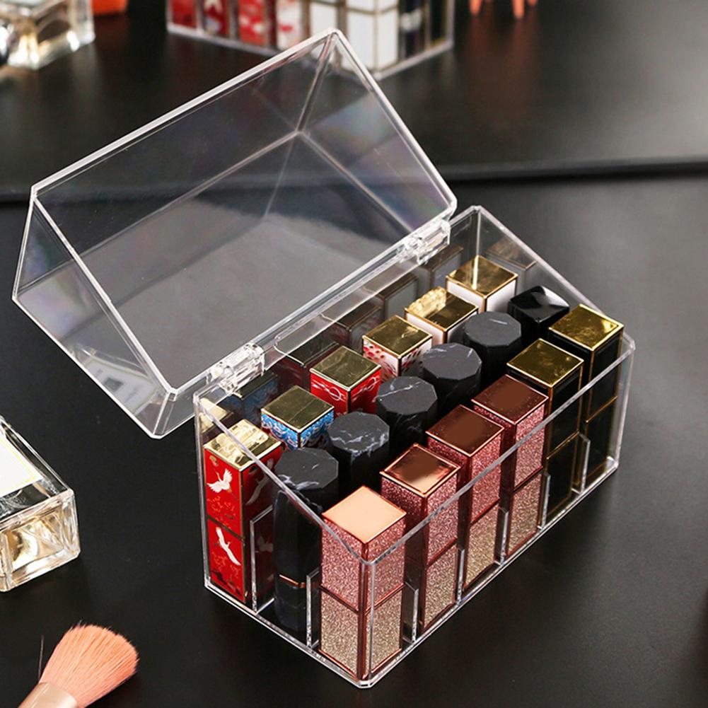 1PC Makeup Lipstick Case Makeup Organizer Storage Box Lipstick Display Stand Holder Jewelry Storage Box