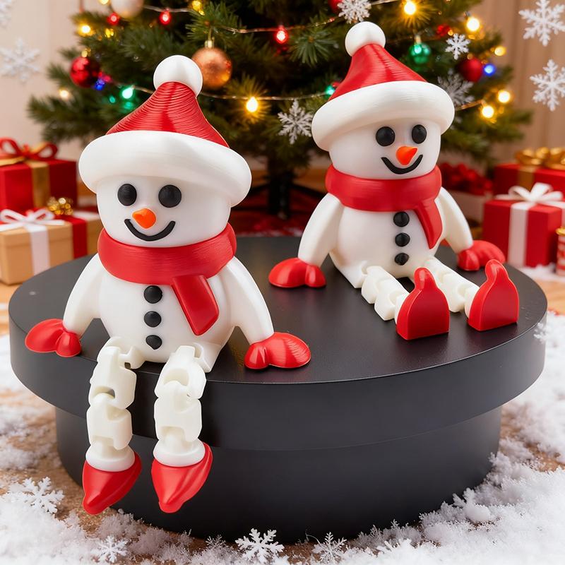 3D Printed Santa Claus Snowman Deer Ornaments Christmas Decoraitons Xmas Tree Desktop Ornament Home Decor New Year Gifts Navidad