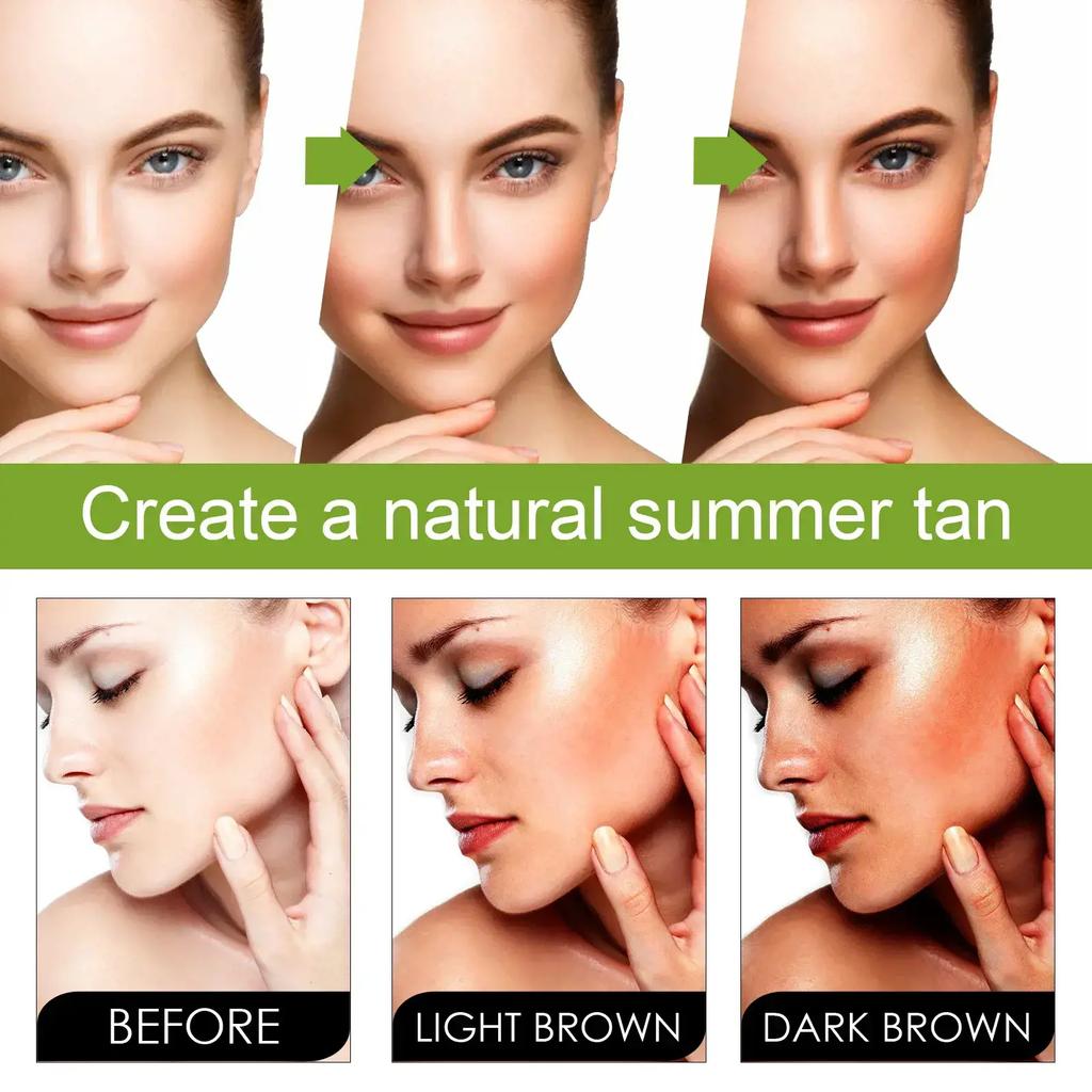 Brown Tanning Oil Sunless Self Tanning Body Bronzer Summer Beach Sexy Solarium Powerful Natural Tanning Boosting Oil 50ml