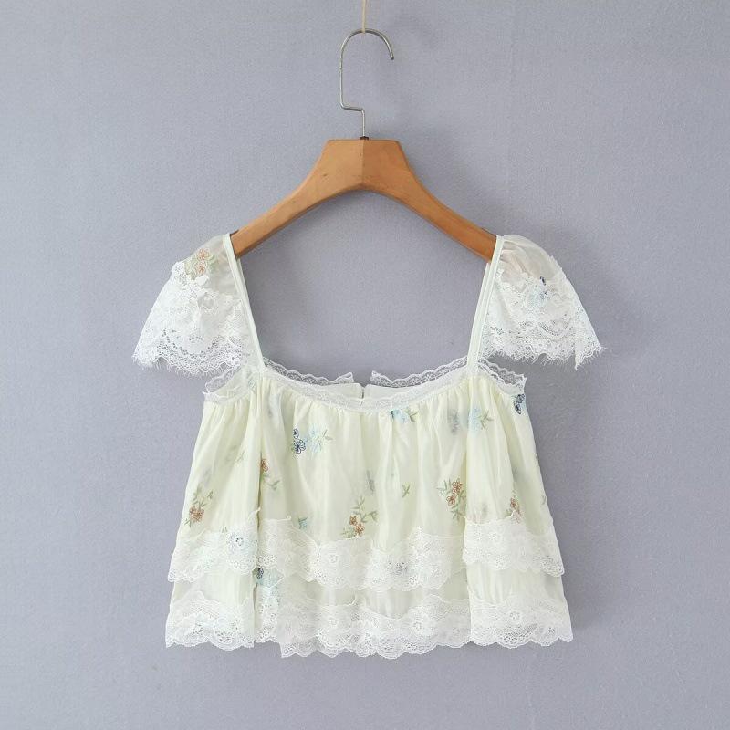 2026 Chic Lace Patchwork 2-Piece Set: Backless Top & High-Waisted Skirt
