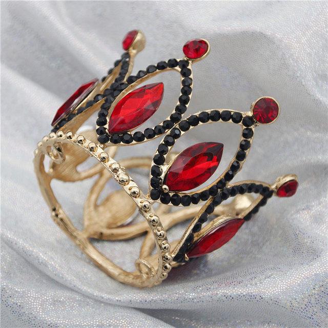 

Популярная барочная маленькая корона для девочек и мальчиков, украшение на голову, тиары, украшения на день рождения красный черный