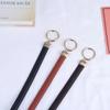 Women Leather Thin Belt Metal Simple Hook Buckle Adjustable Waist Strap For Trouser Dress Brand Designer Decoration Waistband