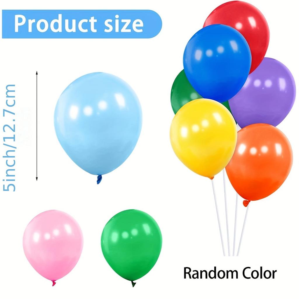 100pcs, Colorful Latex Balloons, Carnival Decor, Wedding, Birthday, Graduation, Holiday, Celebration , Indoor, Party Supplies