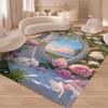 Dream Castle Garden Carpet Rug for Home Living Room Bedroom Sofa Doormat Decor,kids Game Area Rug Floor Mat Gift