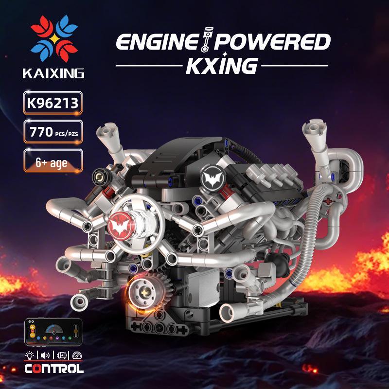 V8 Engine Model Building Kit: Educational Toy for Boys and Primary School Science Education