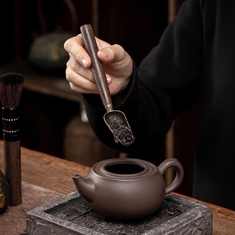 5 bucăți/set Ceremonia ceaiului Ustensile de ceai Kung Fu rezistente la căldură din lemn chinezesc Gongfu linguriță set de ac pentru ceaiuri