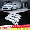 Para citroen c4 mk2 c4l 2011 2012 2013 2014 2015 2016 2017 2018 chrome maçaneta da porta capa guarnição conjunto de estilo do carro acessórios abs