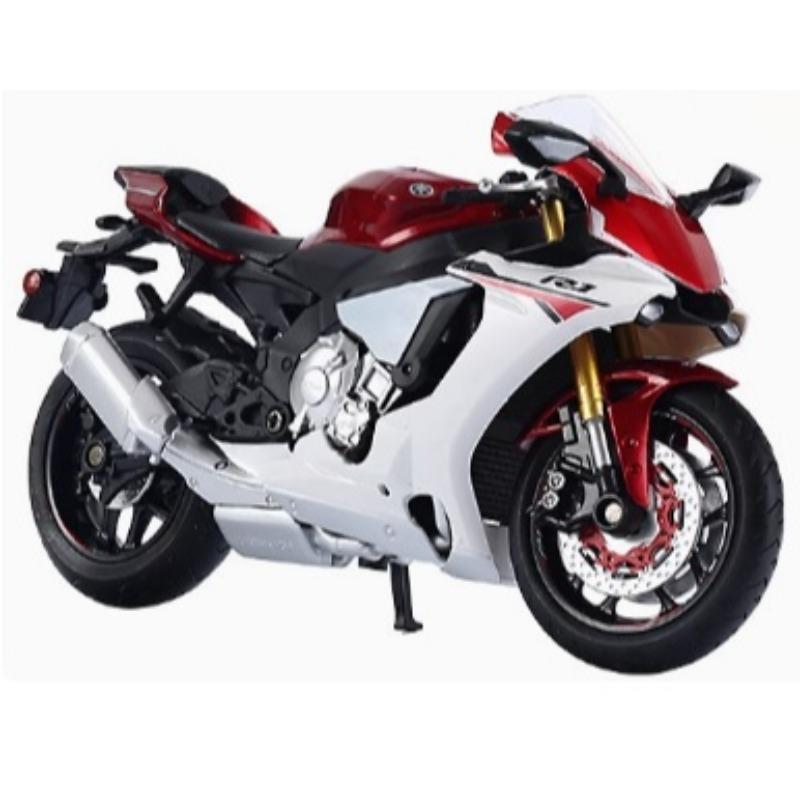 Модель мотоцикла YAMAHA YZF-R6 в масштабе 1/12, литой металл с пластиковыми деталями, мотоцикл красный