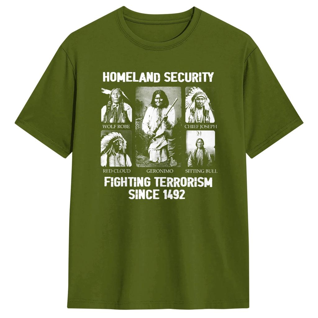 Summer Homeland Security Fighting Terrorism Novelty T Shirts  Cotton Tee Shirt for Unisex Aesthetic Short Sleeve Tops