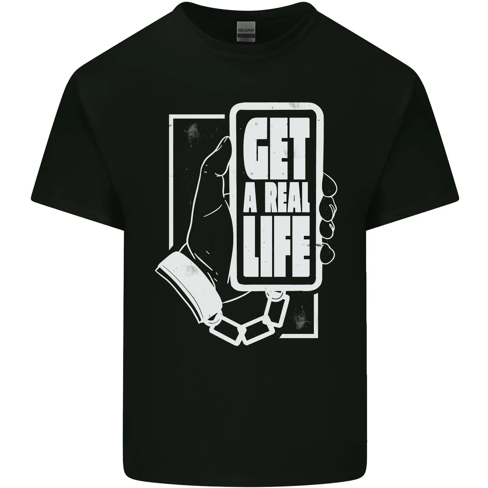 Get a Real Life Antisocial Phone Addict Kids T-Shirt Childrens L