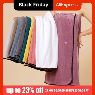 Swimming Bathrobe Microfiber Lady Bathrobe Cartoon Thickened Bath Skirt Absorbent Comfortable Wrap Shower Skirt Summer
