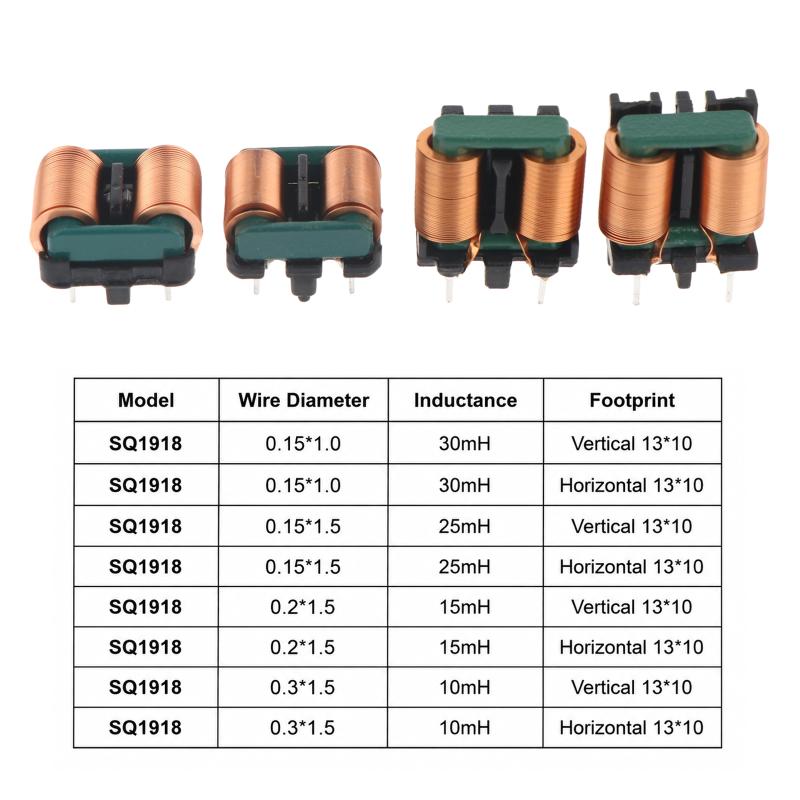 2Pcs Sq1918 Inductance Patch Plug-In 10Mh-30Mh Switching Power Supply Emi Common Mode Inductor