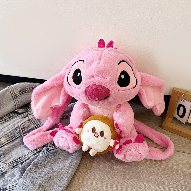 Schoolbag New Stitch Doll Bag Large Capacity Backpack Plush Toy Bag Cartoon Backpack One Shoulder Crossbody Bag
