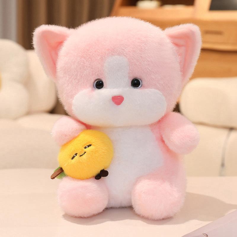 

New Three-color Lemon Cat Doll Rag Doll Plush Doll Grab Machine To Give Girls and Children Gifts Toys 23cm