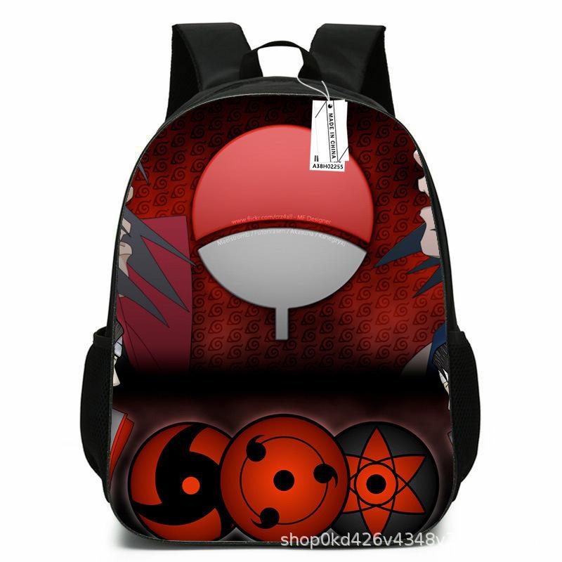 Naruto Peripheral Schoolbag Naruto Sasuke European and American Elementary and Middle School Students Backpack Cartoon Animation Computer Bag