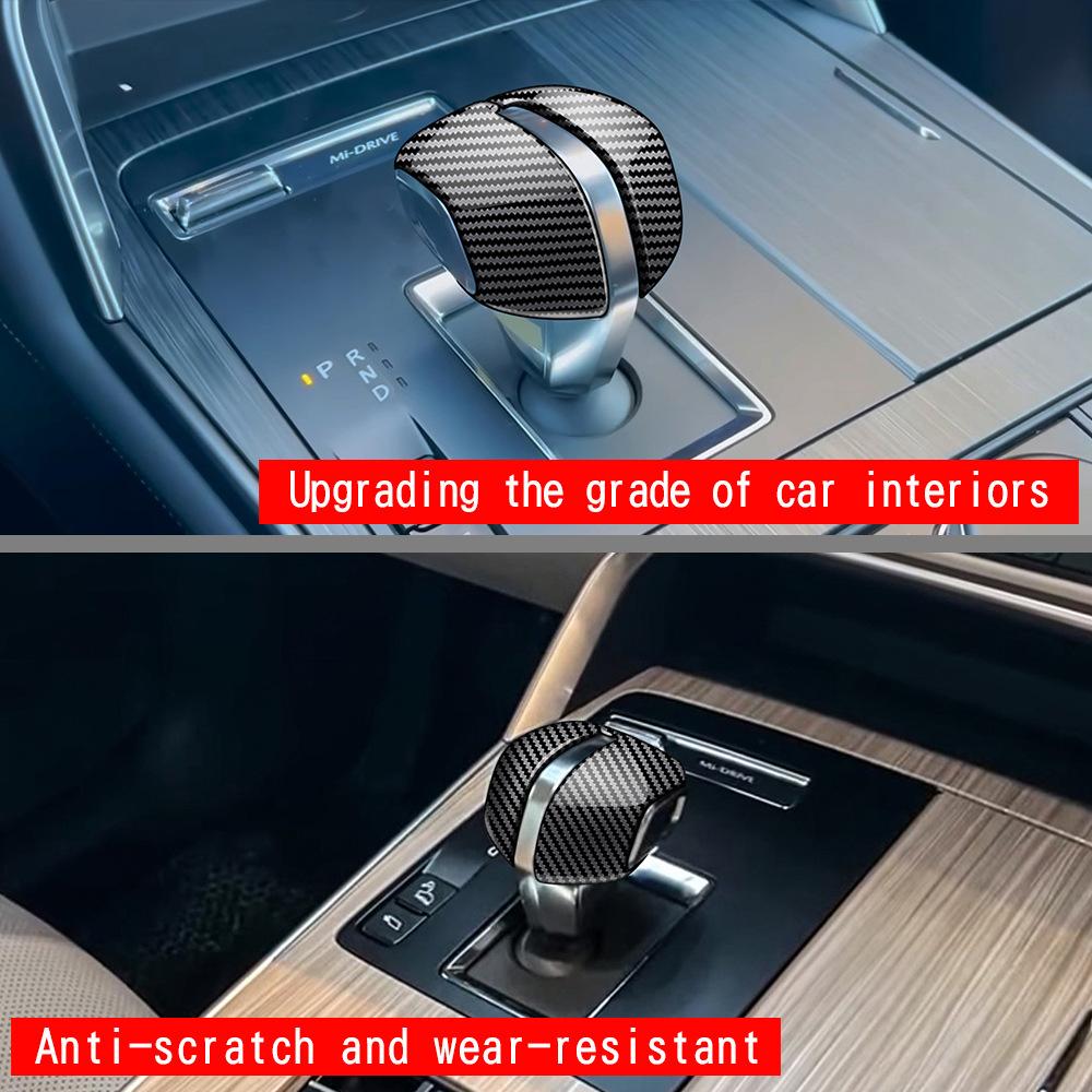 Für Mazda CX60 CX 60 CX90 CX 90 2022 2023 2024 ABS Schwarz Auto Schaltknauf Griff Abdeckung Zieraufkleber Innenzubehör