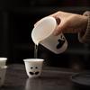Chinese Hand-painted Panda Pattern Ceramic Fair Cup Tea Strainer White Porcelain Teacup Tea Water Separation Tea Set Accessorie