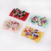 New infant hair accessories, children's nylon printed bow wide-brimmed headscarf, baby knotted headband