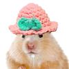 Winzige Hamster-Mütze Winzige Süße Haustier-Kopfbedeckung Gestrickte Hamster-Mütze Bunte Tierkleidung Mit Verstellbarem Kordelzug Weiches Kostüm