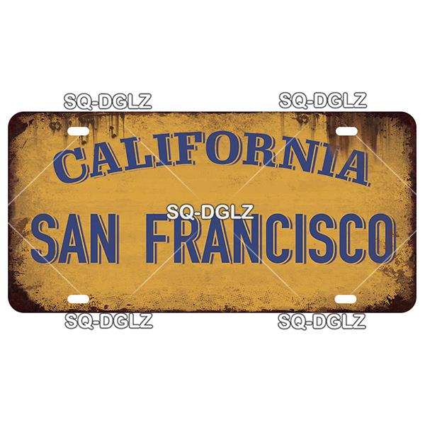 USA WEST City LOS ANGELES 15x30cm Plate Sports Tin Sign State Wall Decoration Metal Sign Home Decor Painting Plaques Art Poster