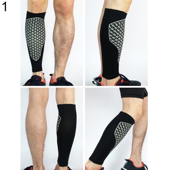 1Pc Sports Unisex Running Bicycle Compression Socks Leg Calf Support Sleeve Brace