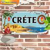 Vintage City Coordinate Garden Dining Room Flag Year Print Metal License Plate Sign Retro D Flat Printed Tin Plaque Wall Deco