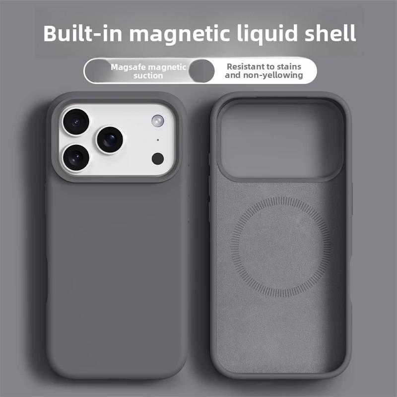 Magnetic Phone Case For iPhone 17 16 Pro Max Air Liquid Silicone Cases For iPhone17 16 Pro Max 17Pro Soft Bumper Cover