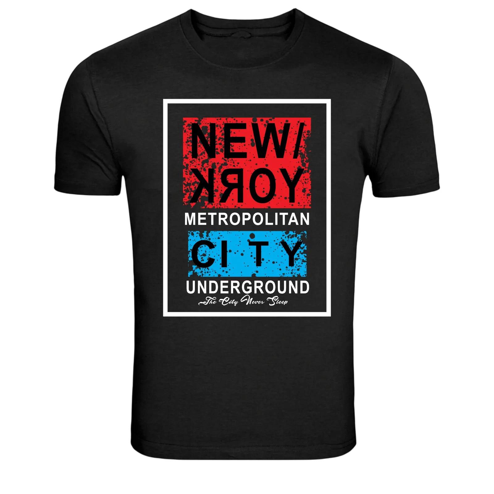 New York Metropolitan City Underground Graphic T-Shirt S