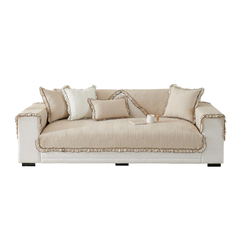 Simple Western-style Non-shrinking All-season Cotton Fabric Sofa Cushion Cover High-end Light Luxury Cotton Cushion Cover