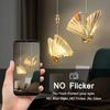 Nordic Colorful Butterfly LED Pendant Lamps for Home Bedroom Living Room Indoor Golden LED Suspened Hanging Chandelier Lighting