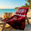 FC Bayern München Personalisierbares Namens-Strandtuch Superweiche Mikrofaser Schnelltrocknendes Gewebe Tragbar für Schwimmen Strand Camping Reisen Strandzubehör Fitnessstudio