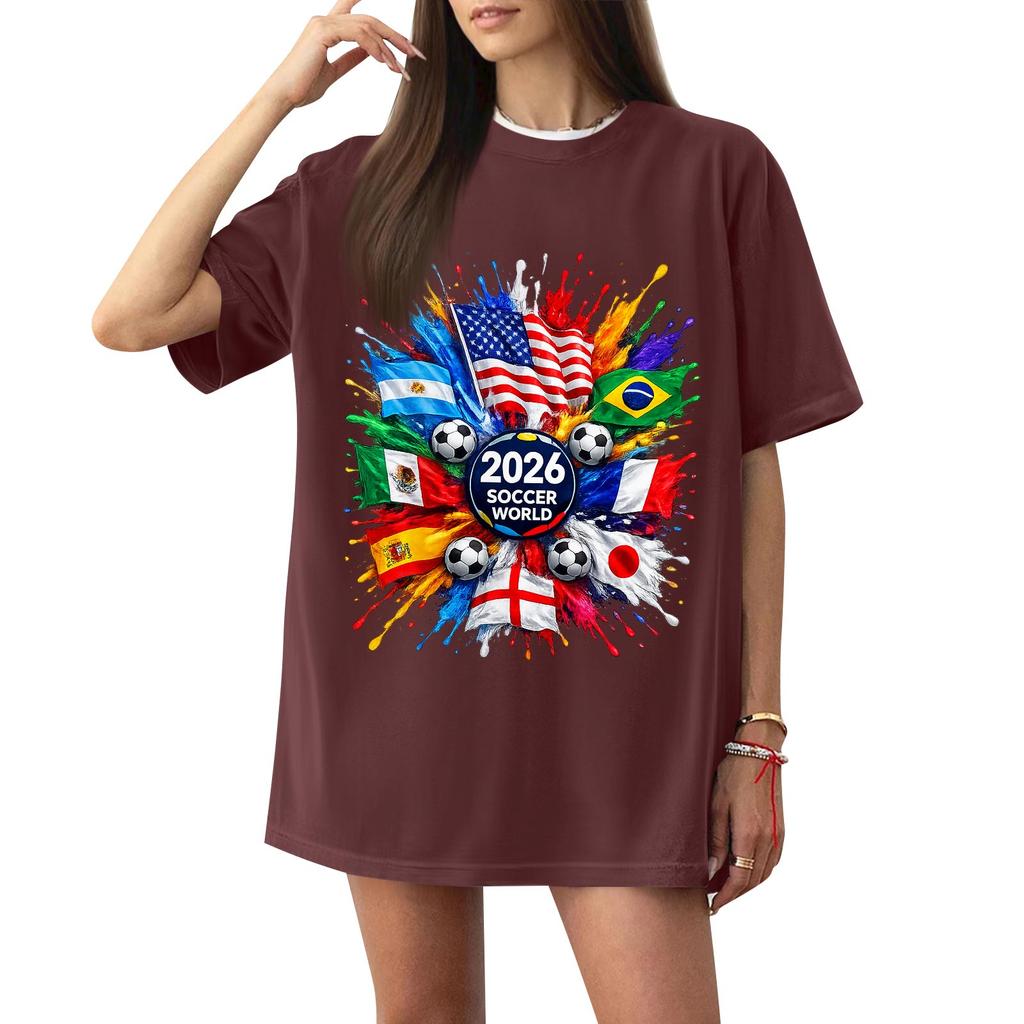 Unisex Soccer Fan Casual Short Sleeve T-Shirt for Everyday Wear
