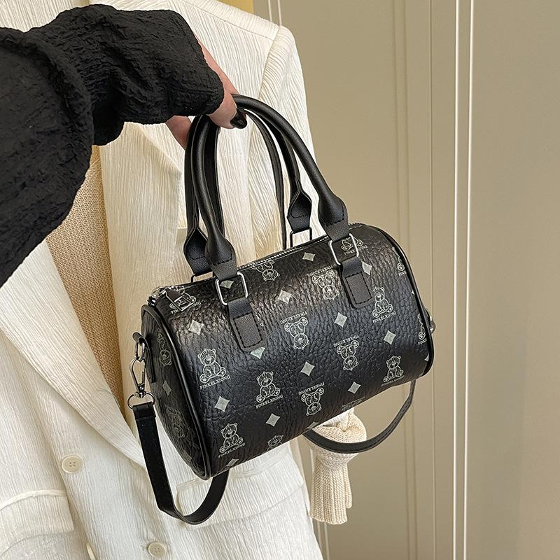 New niche design retro Boston bag women's trend handbag versatile fashion shoulder messenger bag