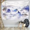 Hazy Landscape Painting Tapestry Wall Hanging Bohemian Art Natural Scenery Hippie Tapez Aesthetic Room Home Decor